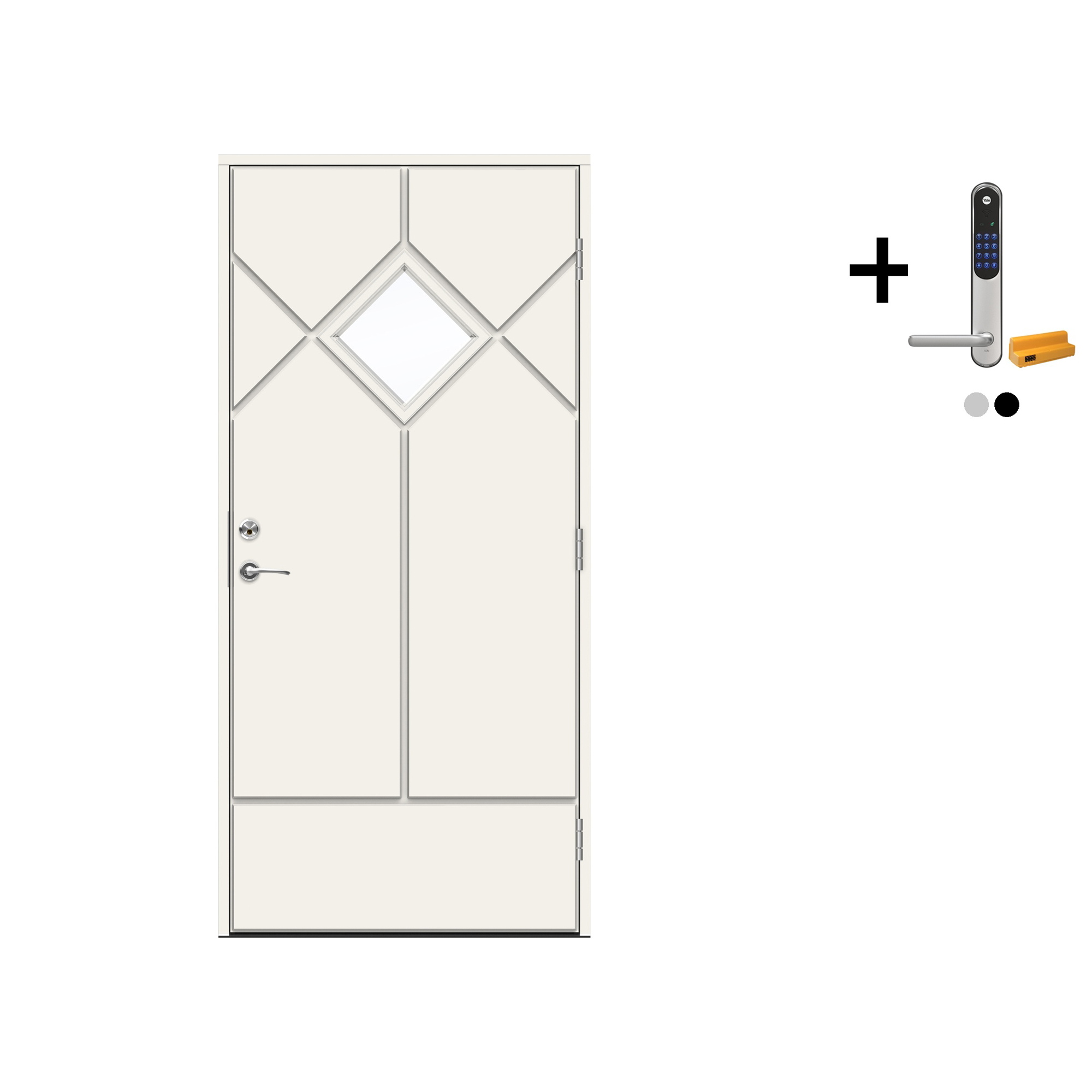 Ytterdør Swedoor Advance-Line Classic Schumann med Yale Doorman Classic Home